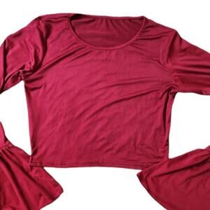 Bell Sleeve Crop Top || Med || GUC